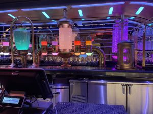 A bar aboard the Star Wars Galactic Star Cruiser